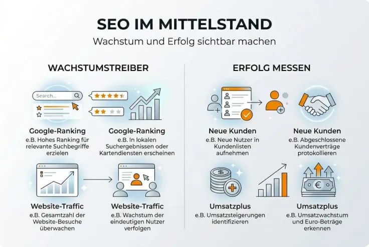Infografik zu SEO-Erfolg im Mittelstand
