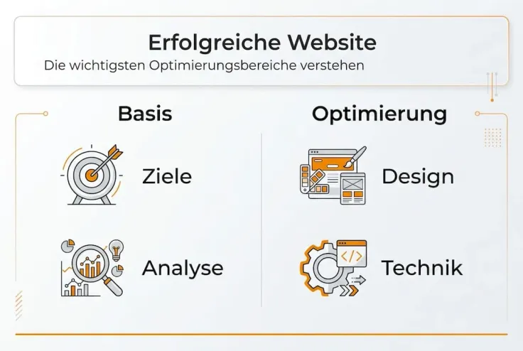 Infografik zu den Grundlagen der Webdesign-Optimierung