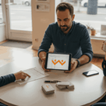 Das Team eines kleinen Unternehmens geht gemeinsam die Marketing-Checkliste durch.