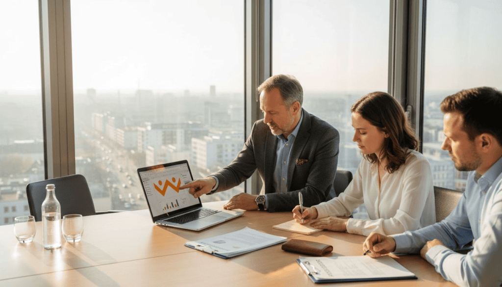 Teammeeting zur Optimierung von Geschäftsprozessen durch Automatisierung