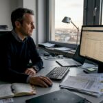 Der Vertriebsleiter pflegt und aktualisiert die Kundendaten im CRM-System.